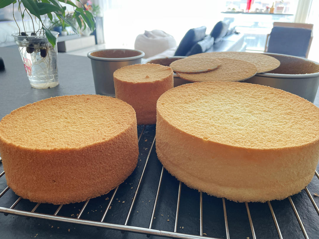 6寸，8寸，10寸戚风蛋糕配方（已更新）