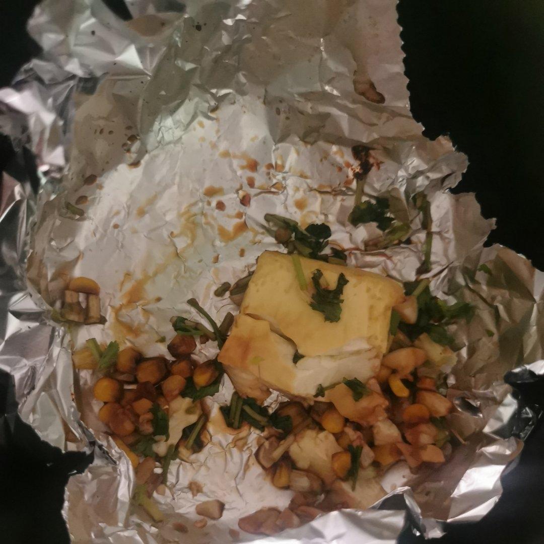 空气炸锅烤嫩豆腐