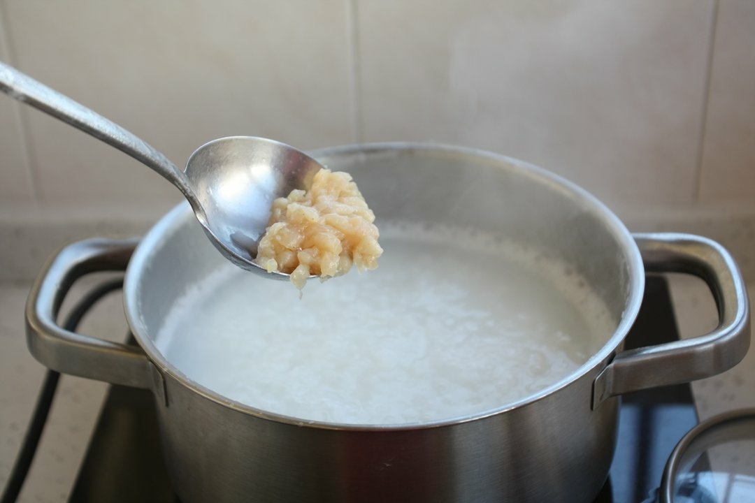 【太阳谷鸡小胸】易消化的鸡蓉虾仁香菇粥的做法 步骤10
