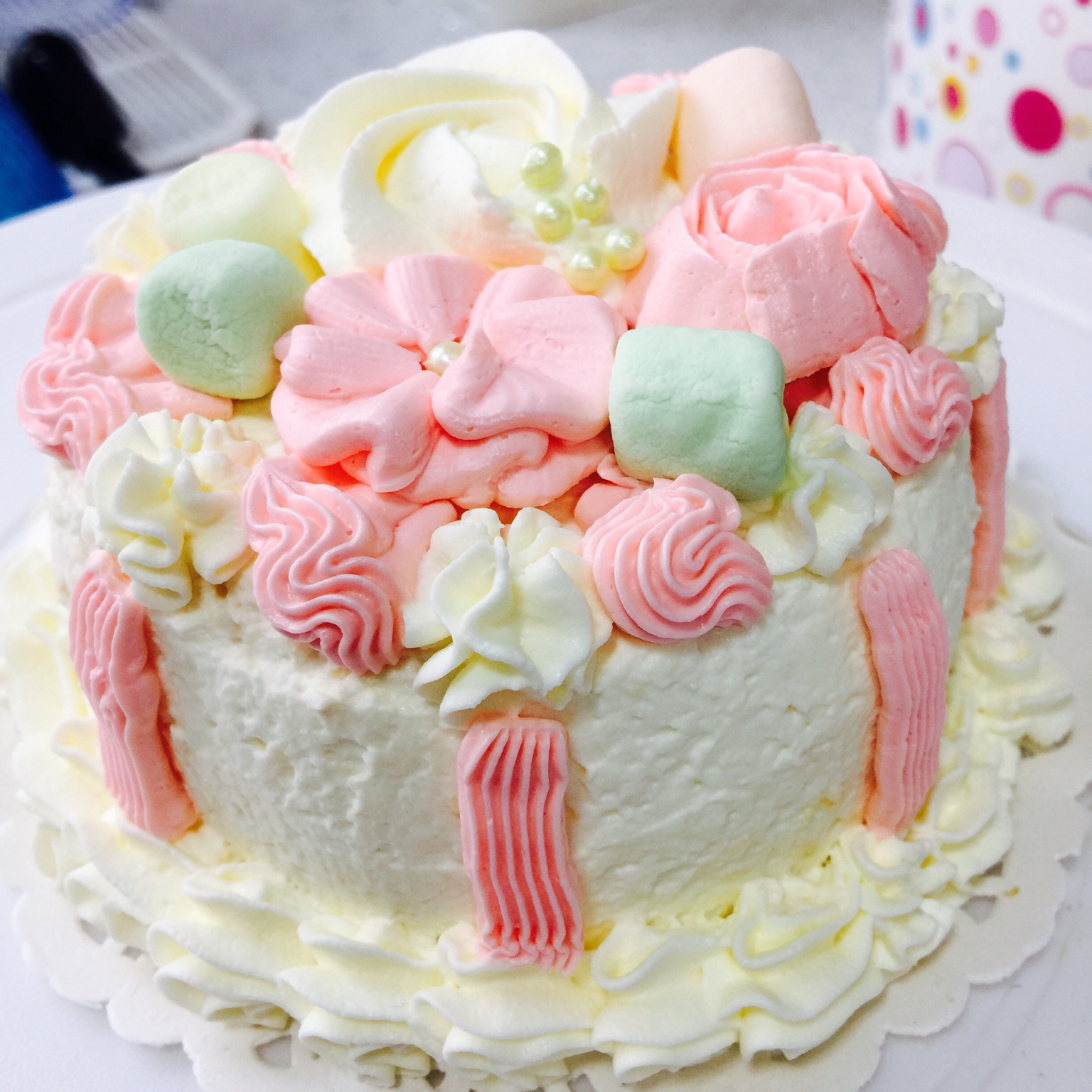 消耗淡奶油之作——淡奶油小蛋糕