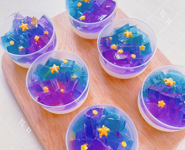 🌃梦幻星空奶冻杯✨小仙女的夏日专属甜品❗的做法
