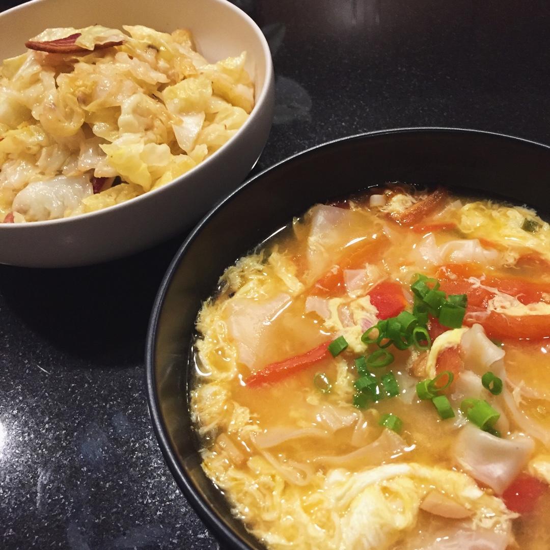 西红柿鸡蛋疙瘩汤