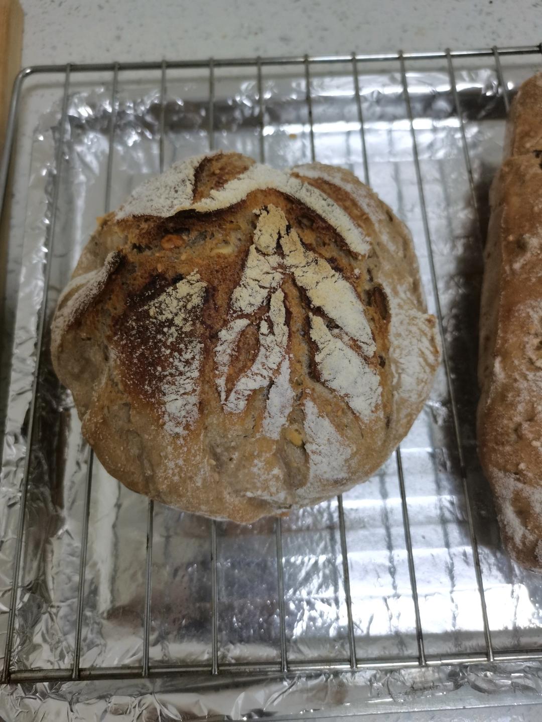 无糖无油的全麦欧包