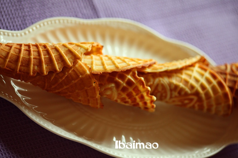 冰淇淋馅华夫饼