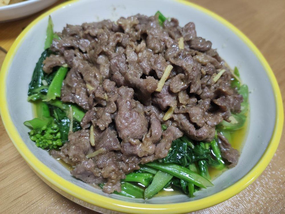左天的沙漏做的芥蓝炒牛肉潮汕版