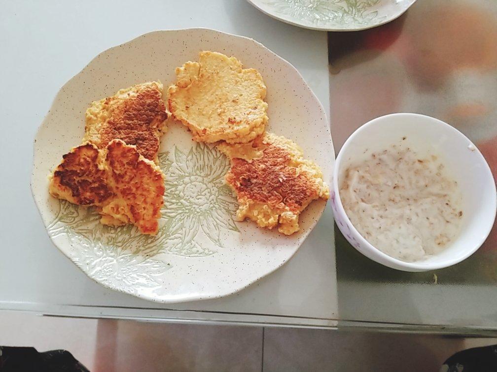 懒人早餐之牛奶鸡蛋燕麦饼