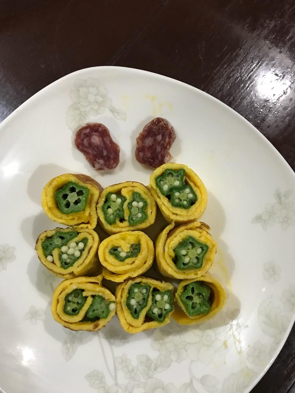 秋葵厚蛋烧