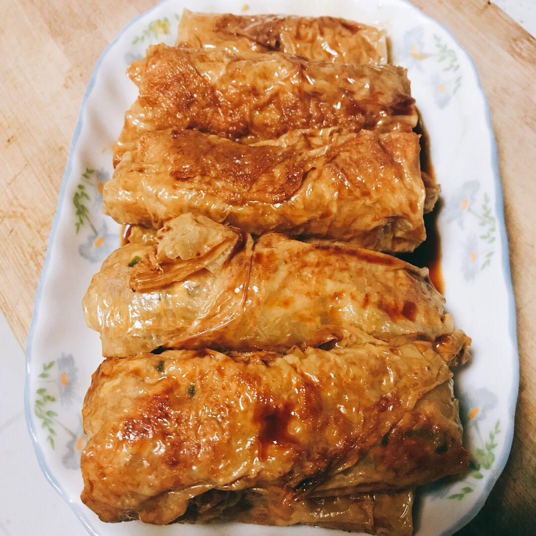 香菇鲜肉腐皮卷