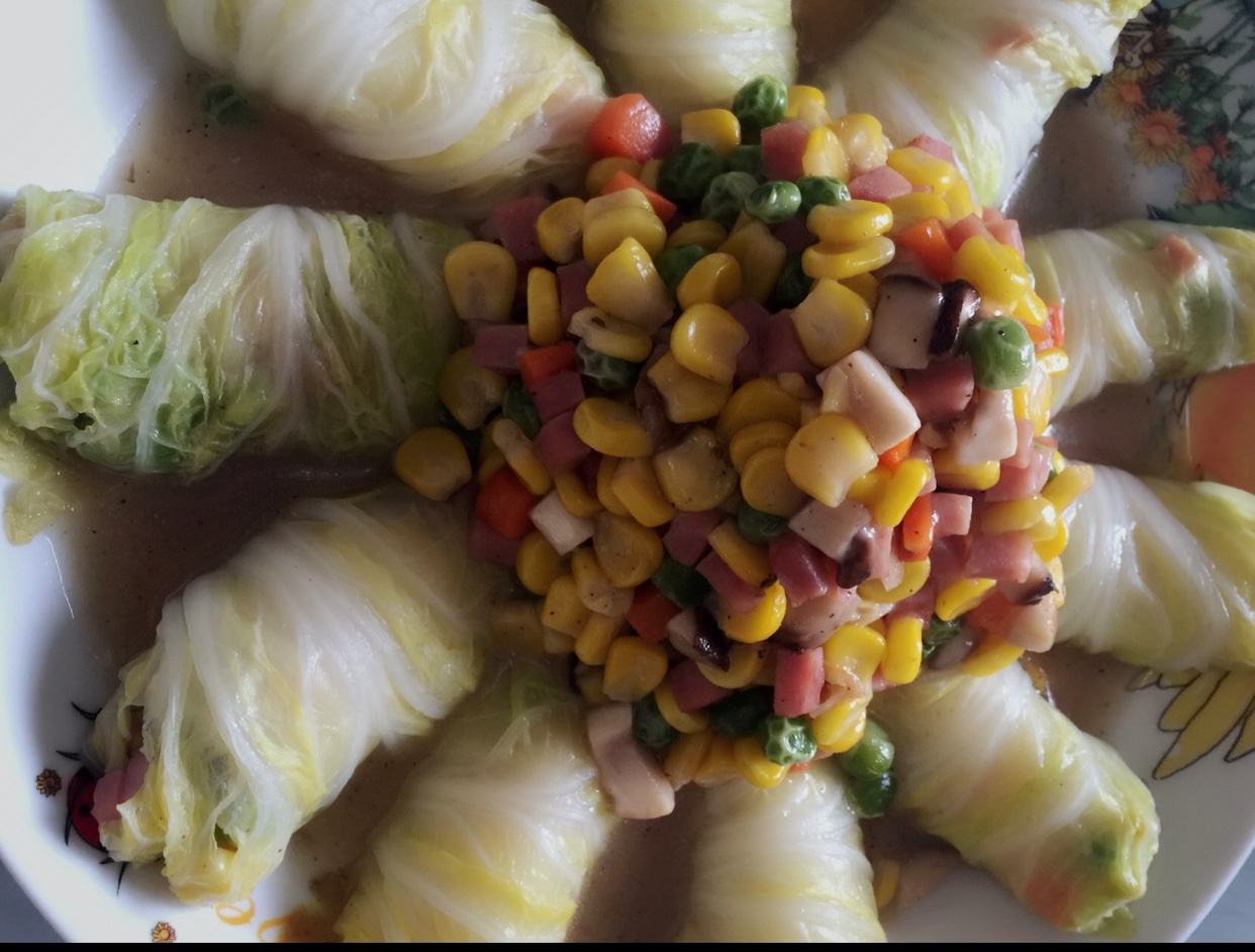 鲜香白菜包(八宝财袋)