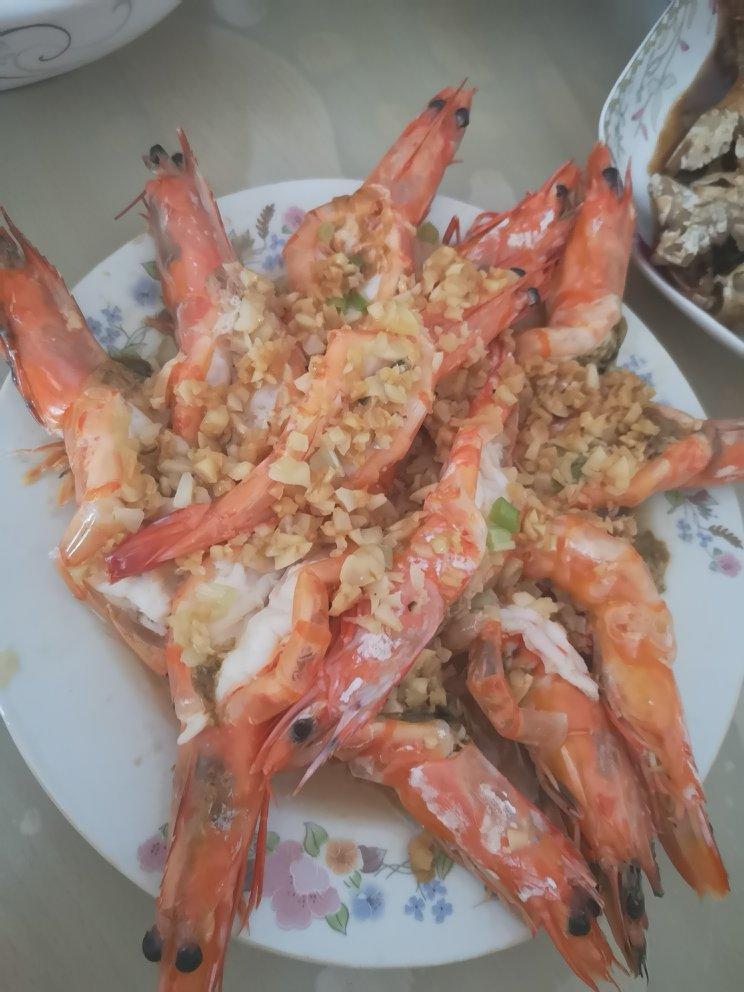 蒜蓉蒸虾