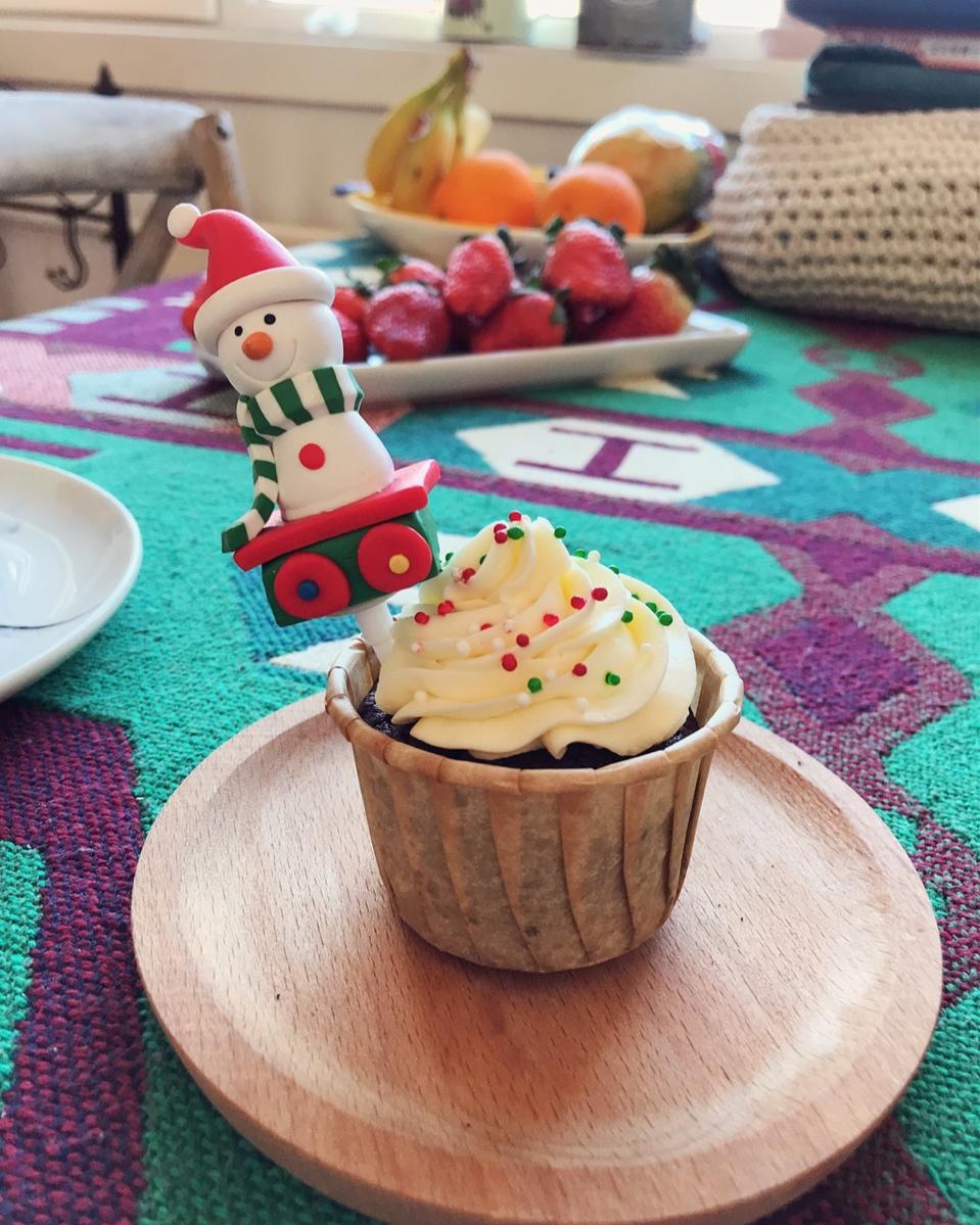 古典巧克力cupcake配马斯卡彭奶油霜