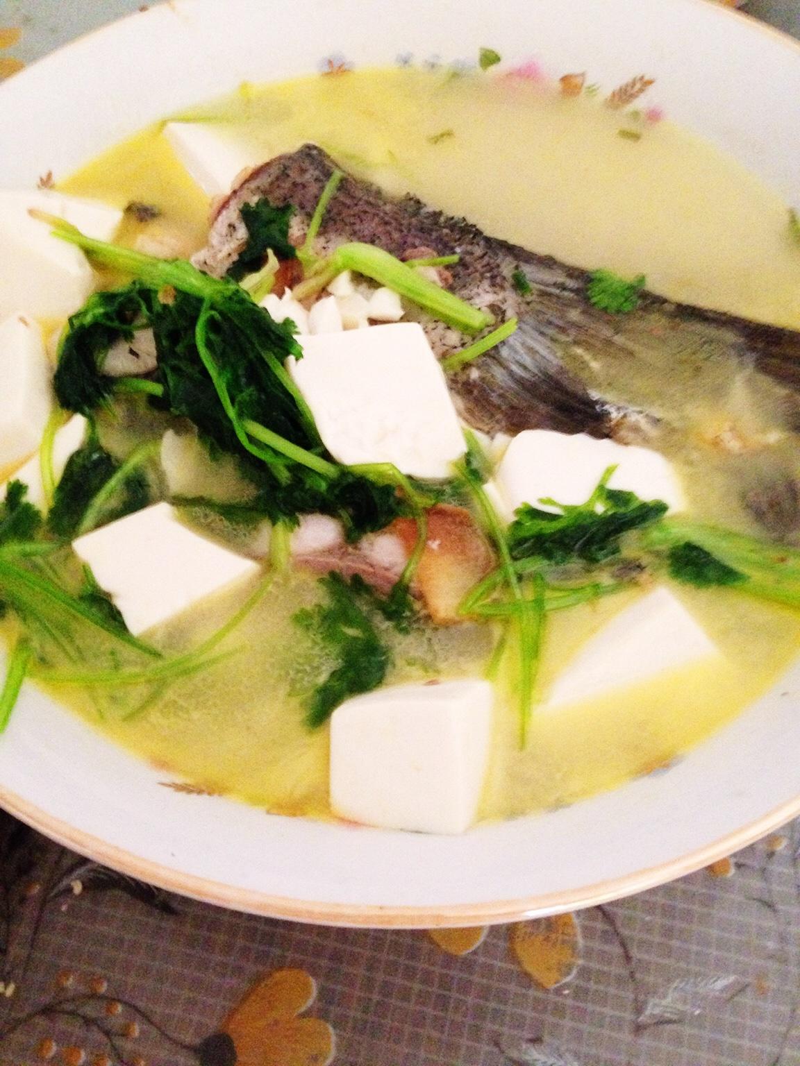 花鲢鱼豆腐汤的做法