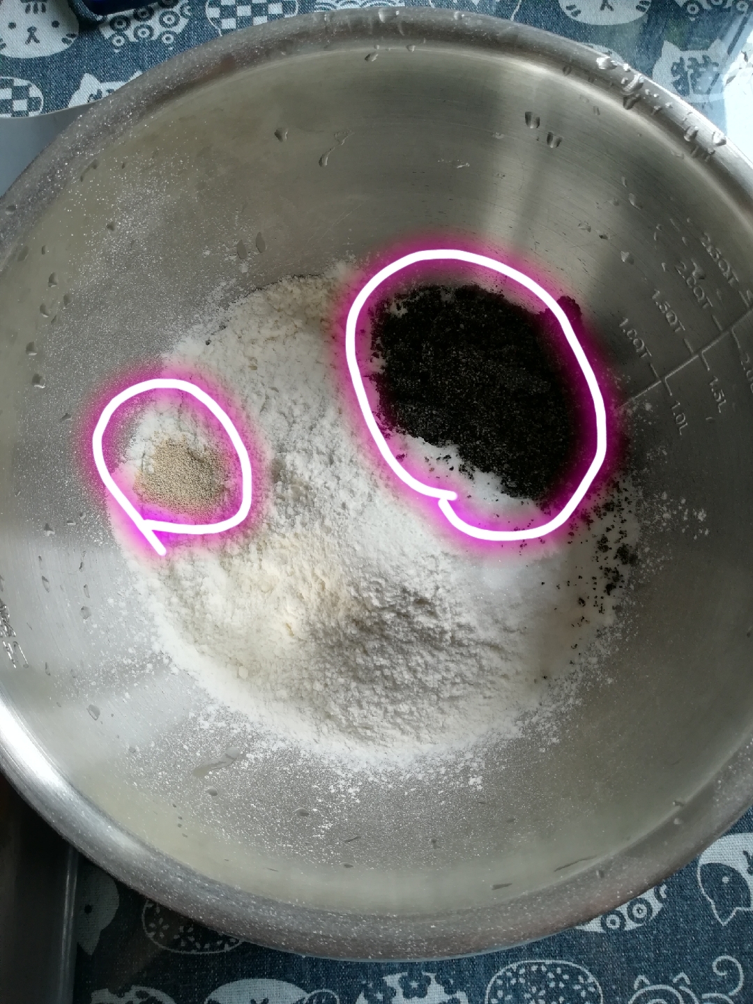 黑芝麻奶香馒头（一次发酵）的做法 步骤3