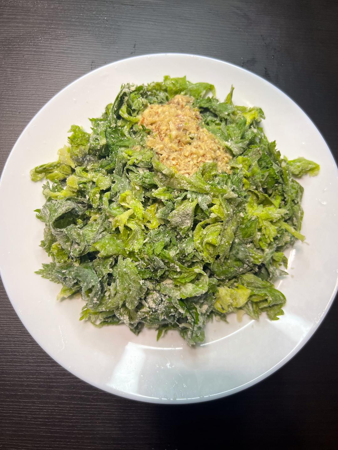 粉蒸芹菜叶的做法 步骤10