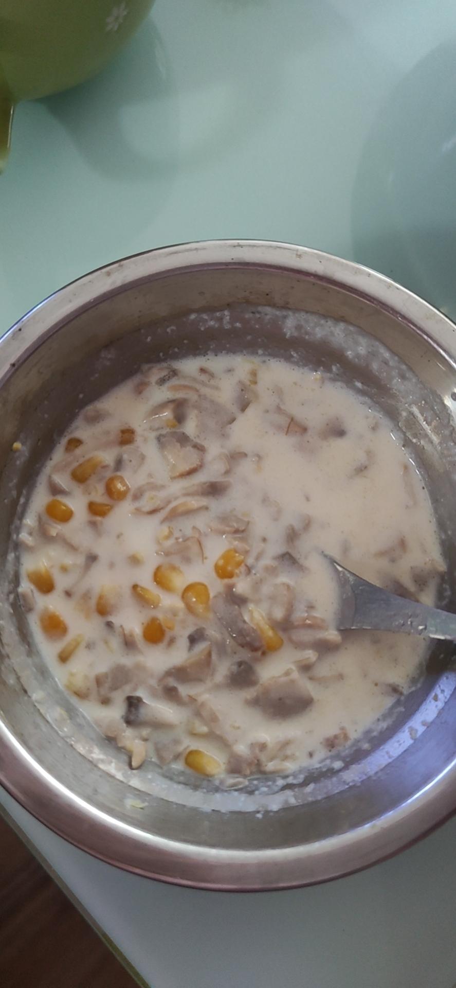 免奶油芝士——低脂版蘑菇玉米浓汤