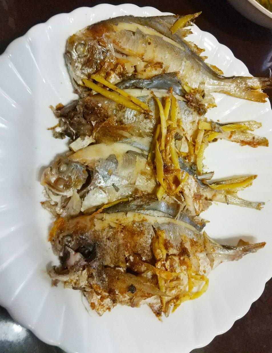 xeyanni做的香煎鲳鳊鱼:( 堪比烧烤摊:)