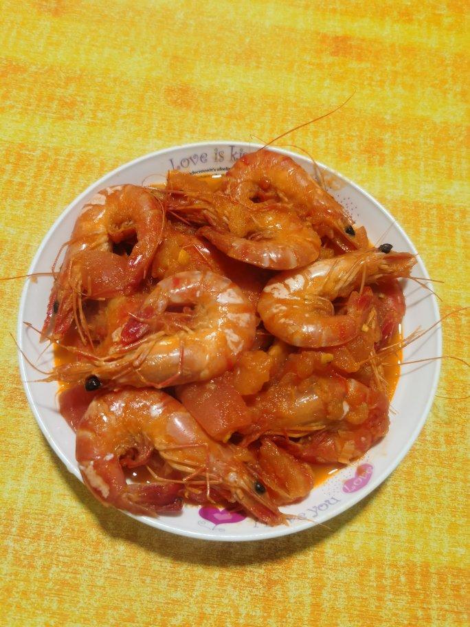 茄汁熟冻虾