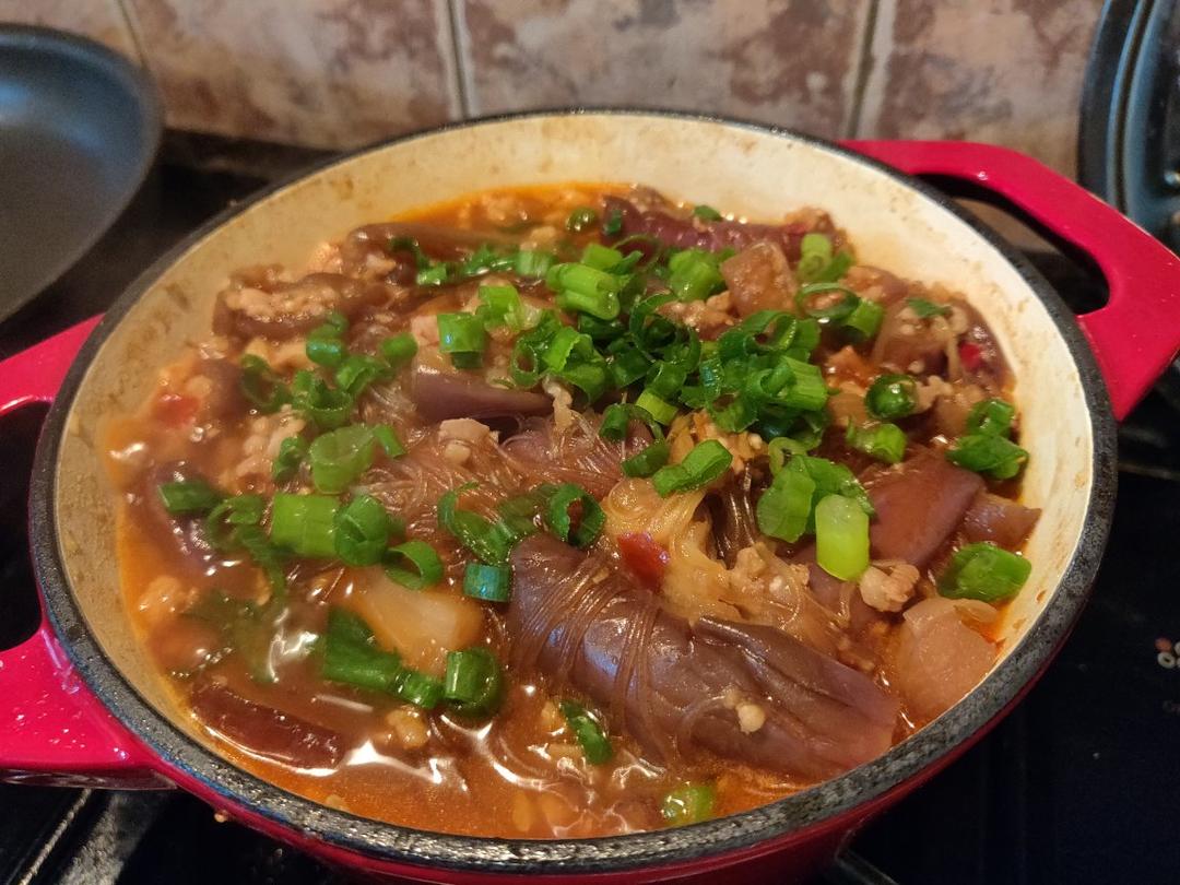 肉末茄子粉丝煲