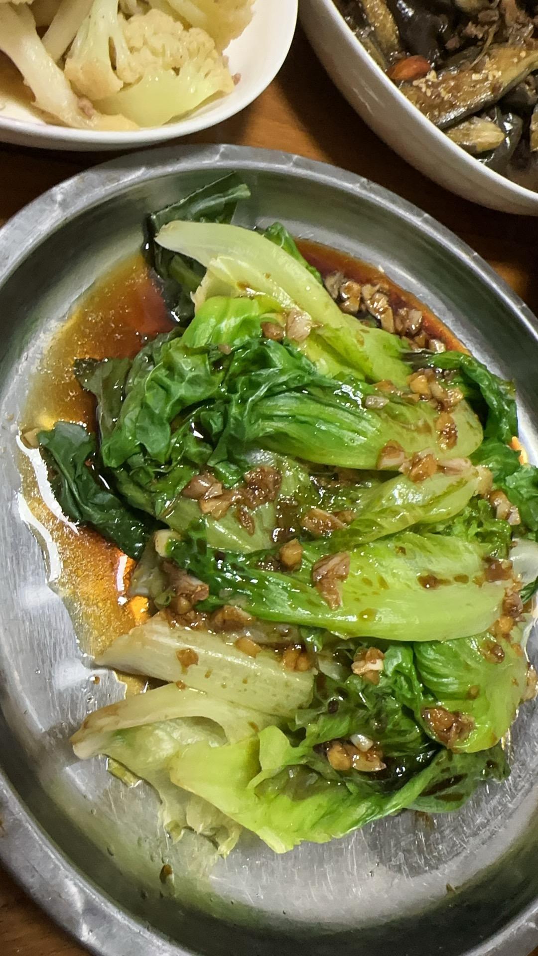 一点不输饭店的白灼罗马生菜