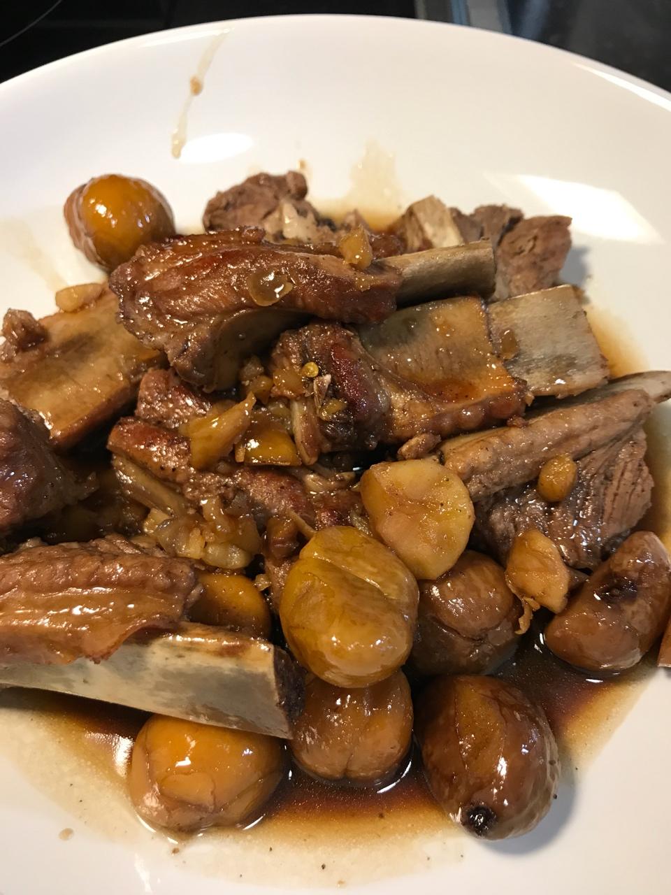 板栗烧排骨