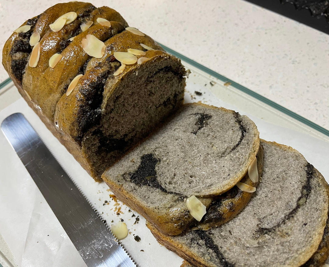 双倍黑芝麻奶酥吐司🍞浓香柔润😋好吃到词穷