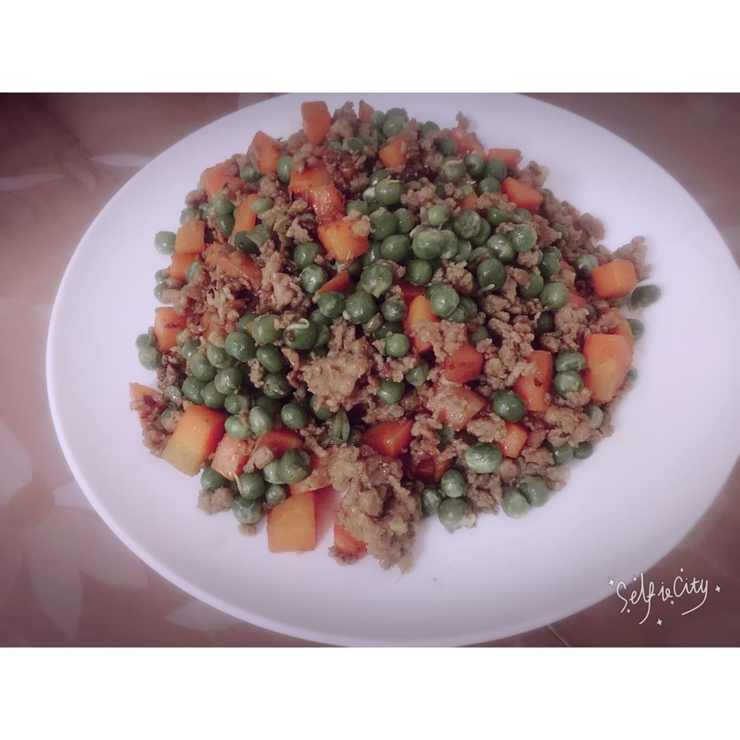 豌豆炒肉末