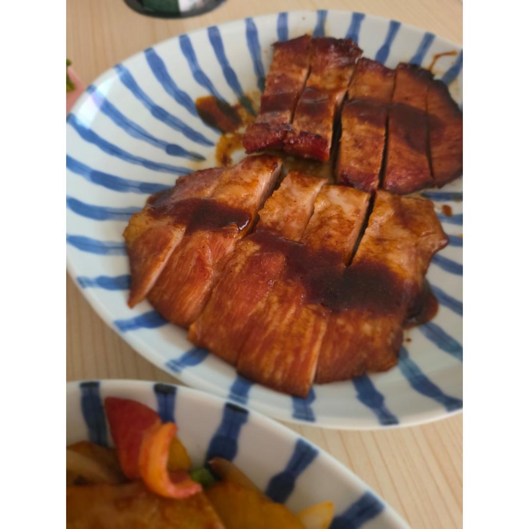 脆爽猪颈肉（不用烤炉版）