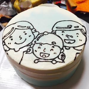 手绘蛋糕（糯米纸转印）的做法 步骤4