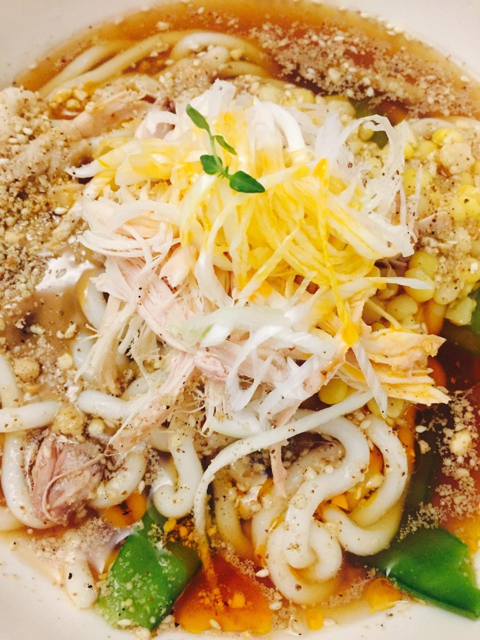 【食材包操作说明】豌豆鸡丝乌冬冷面