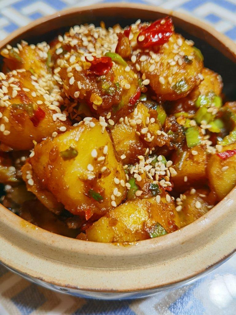 孜然香辣煎小土豆