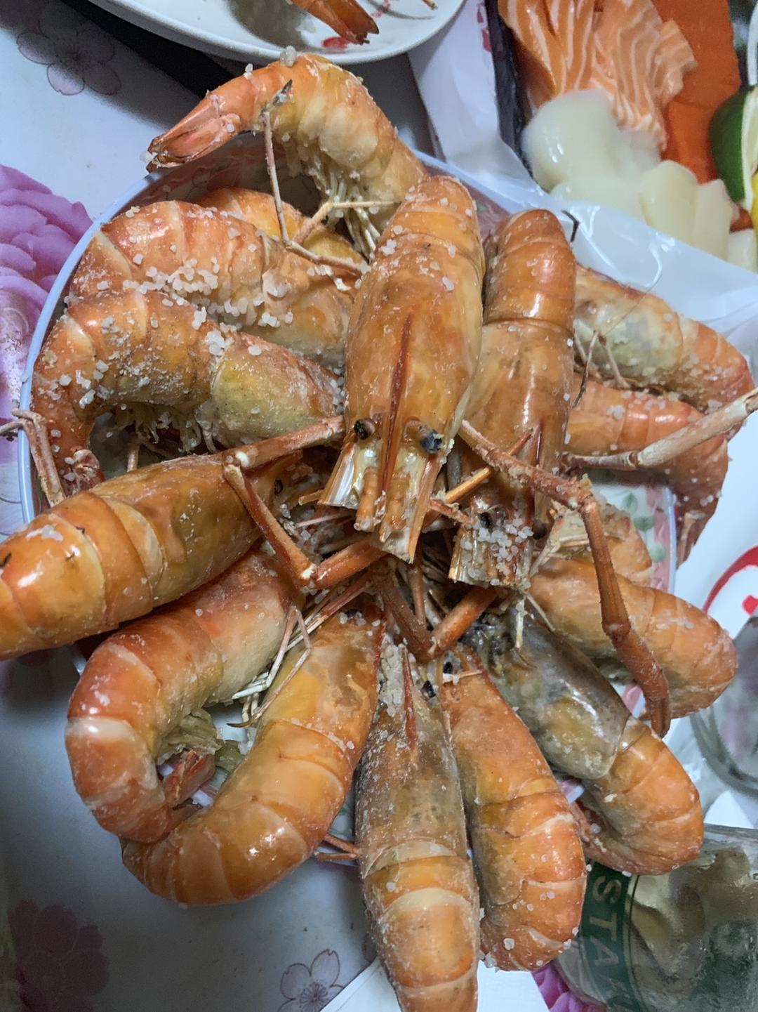 盐焗罗氏虾