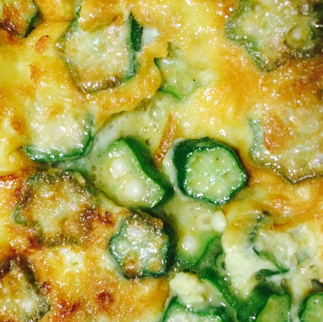 秋葵鸡蛋饼