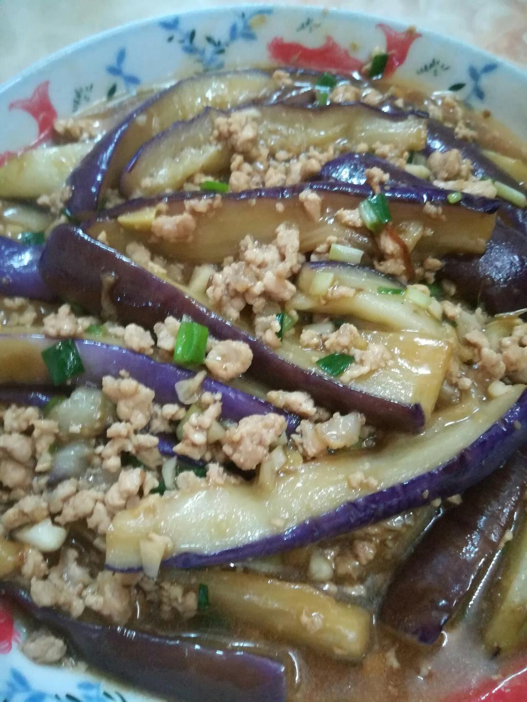 红烧肉沫茄子
