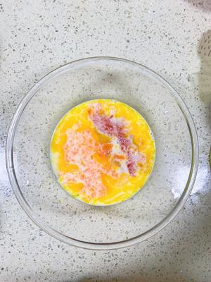 西红柿胡萝卜厚蛋烧（无蛋清宝宝版）的做法 步骤3