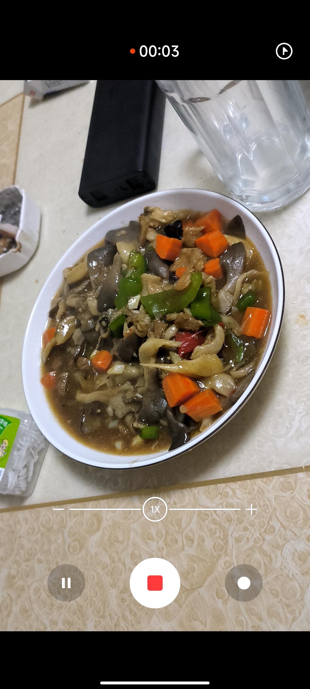 蚝油鲜蘑炒肉片
