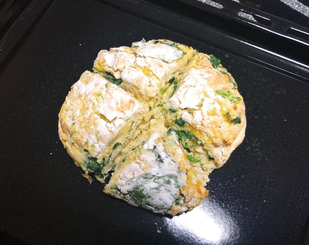菠菜南瓜奶酪丹波面包丨健康·烘焙