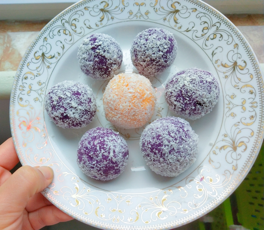 椰蓉紫薯球的做法