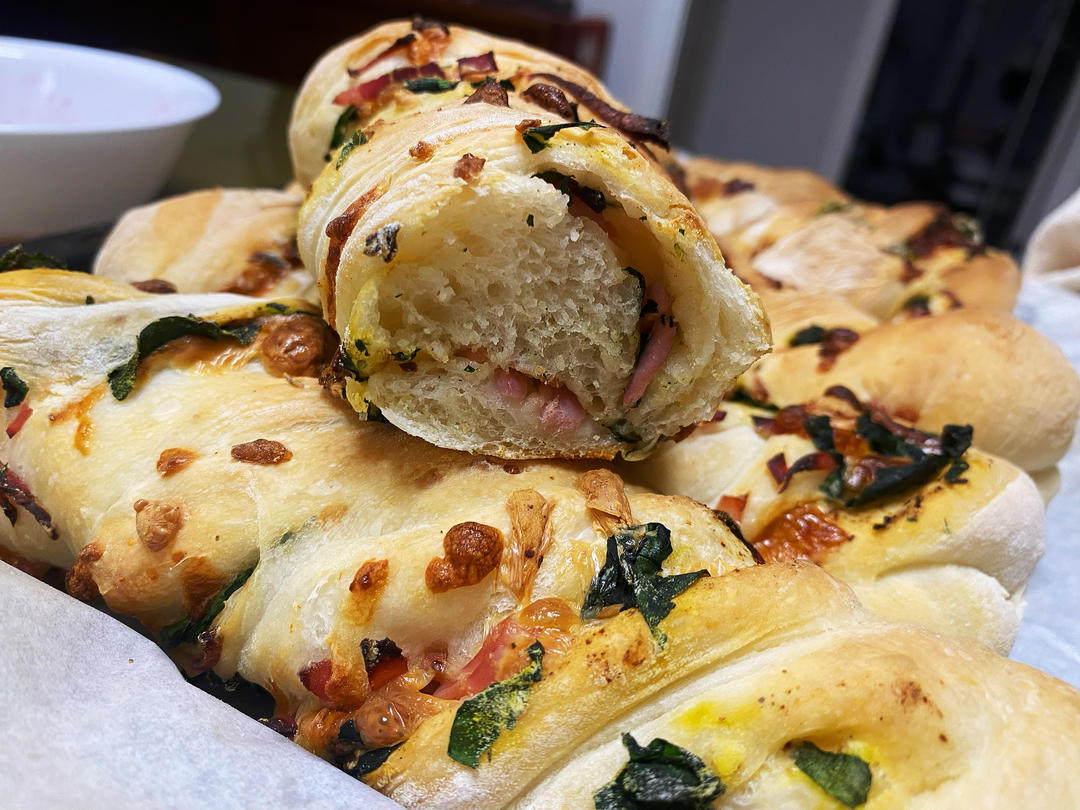 菠菜培根扭扭棒