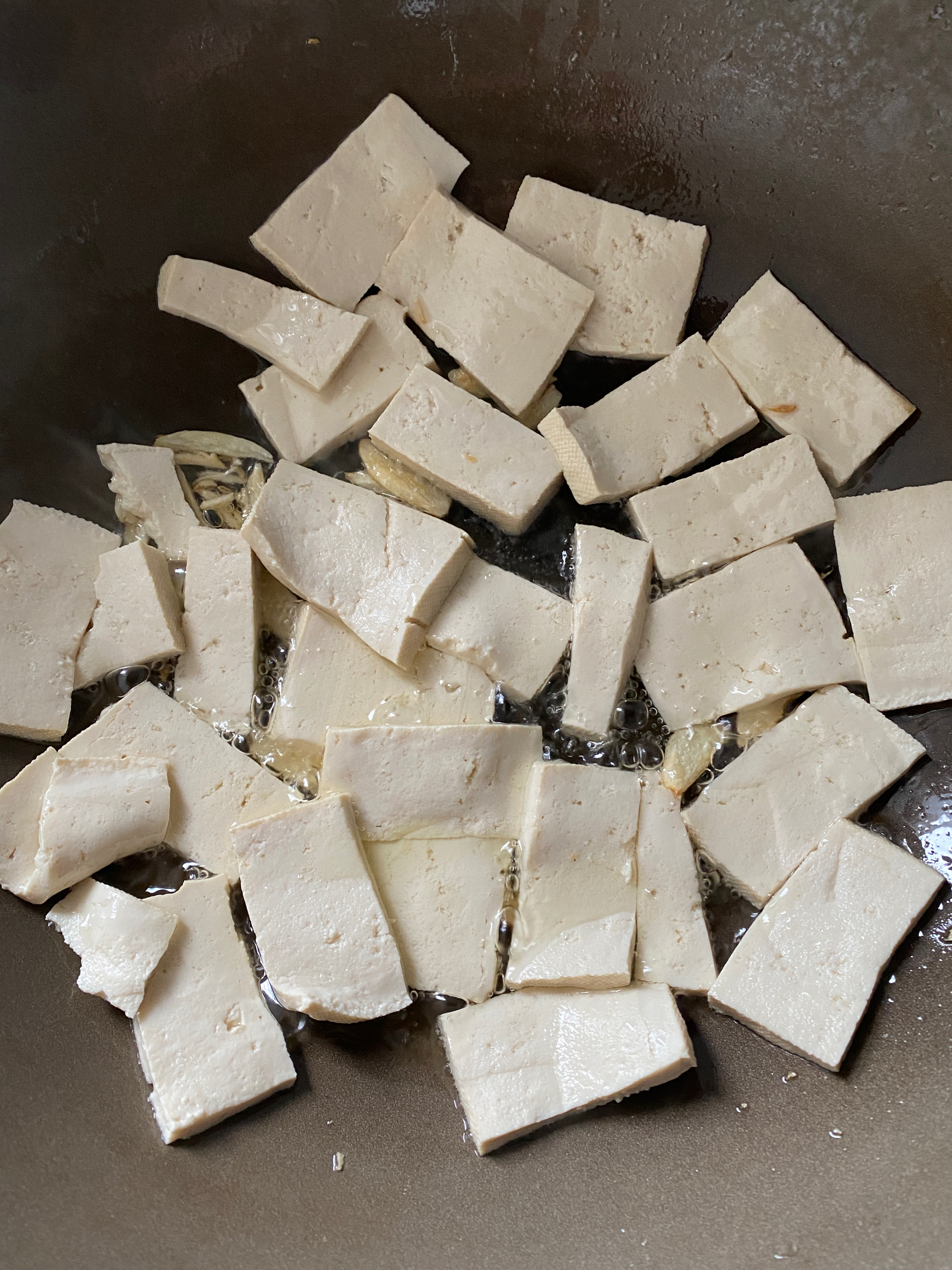 小油菜木棉豆腐的做法 步骤4
