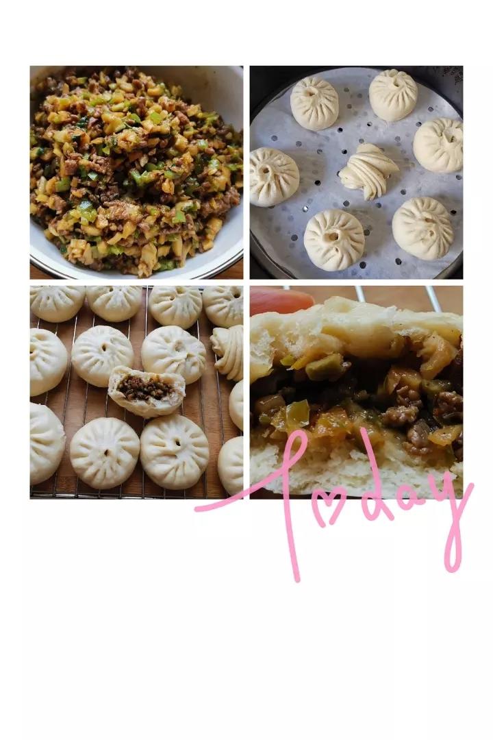 五花肉萝卜干包子