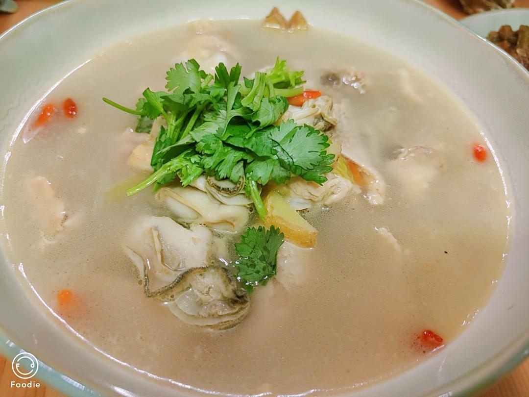 生蚝鸡煲
