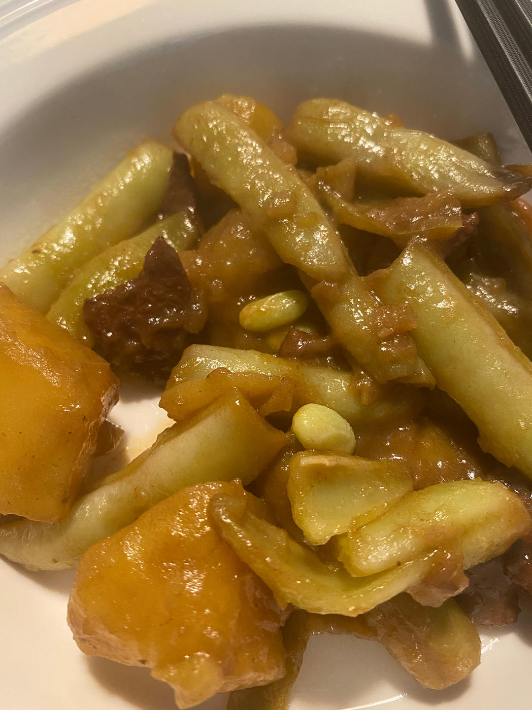 超级下饭的芸豆土豆炖肉肉（给多少肉都不换，配上米饭，两碗没问题）