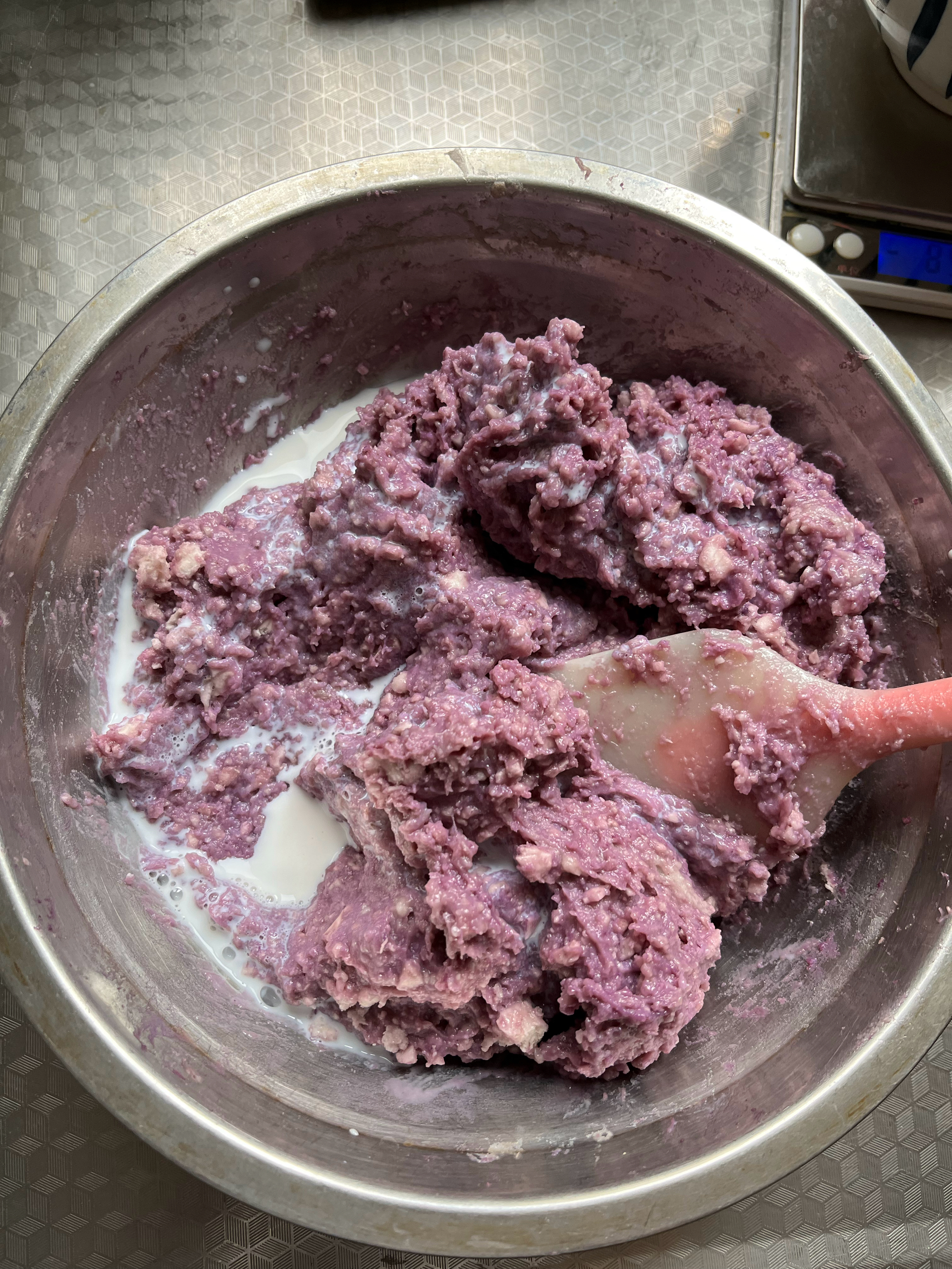 紫薯荔浦芋头泥（快手版）的做法 步骤2