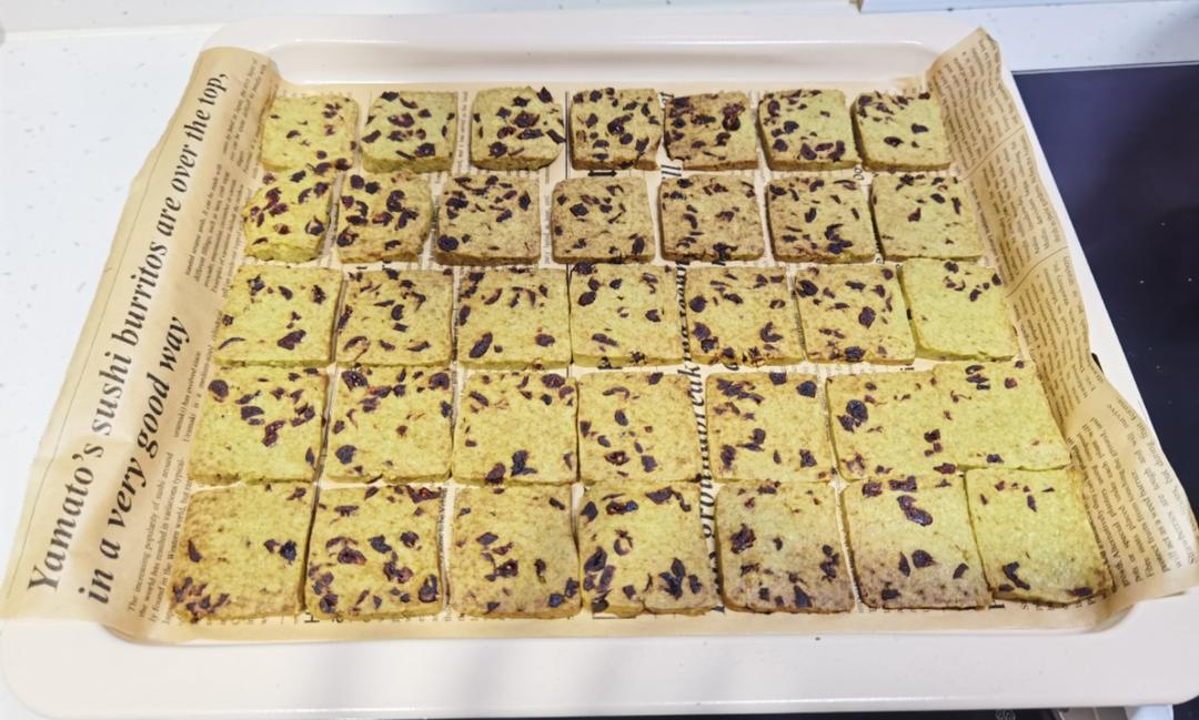 抹茶蔓越莓饼干