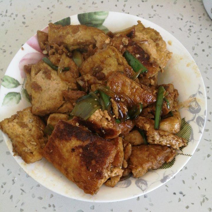 葱烧豆腐