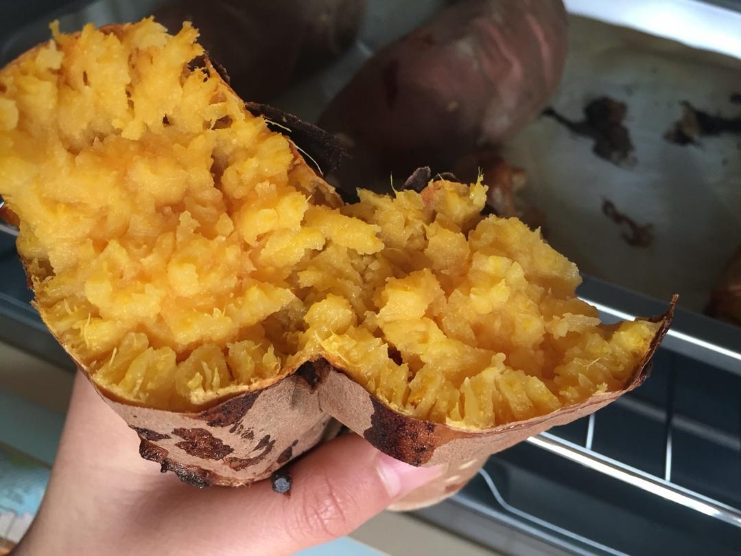 【烤箱版烤红薯】