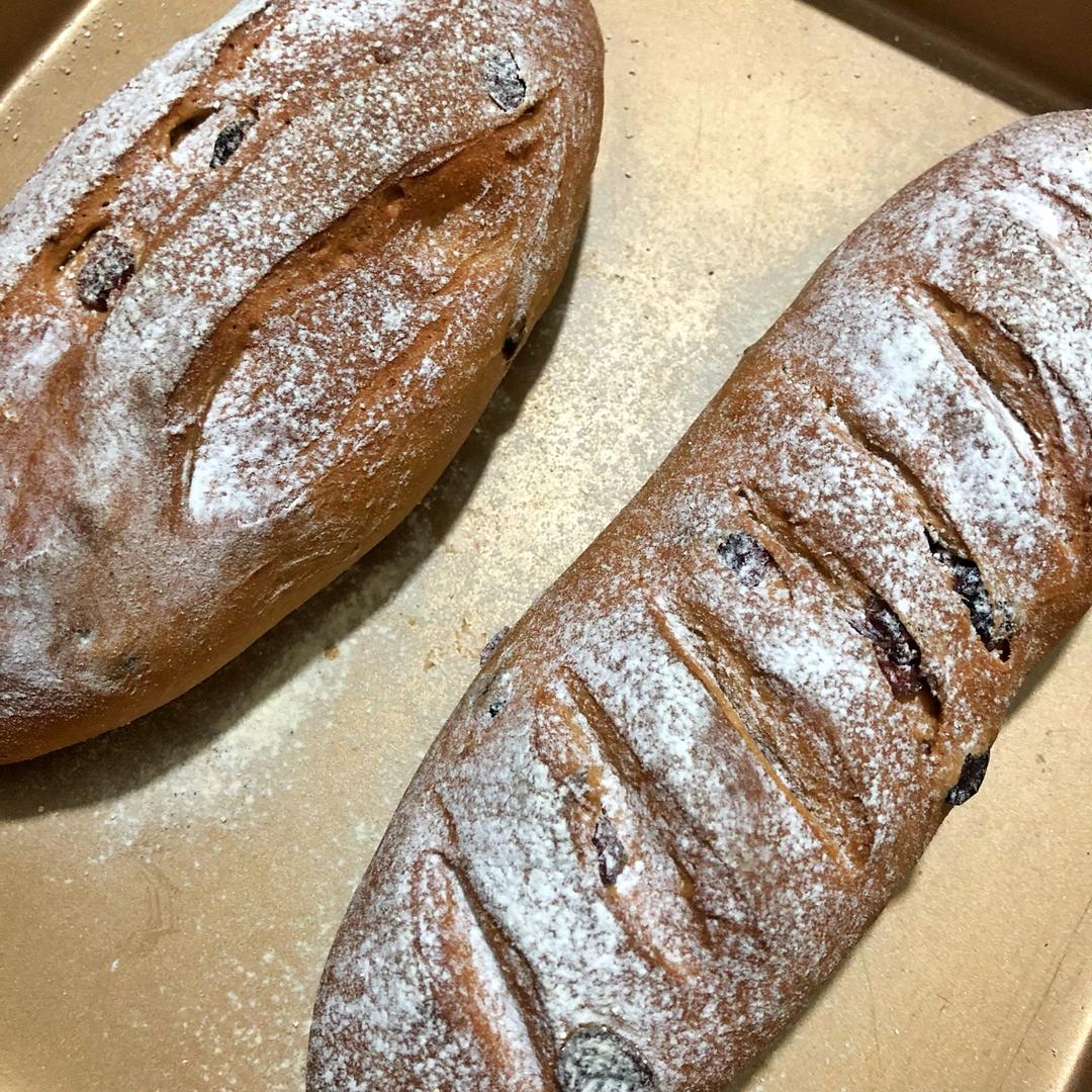 蔓越莓全麦黑糖面包