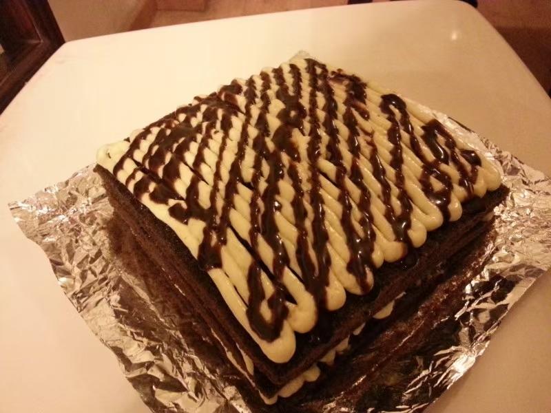 乳酪巧克力方形蛋糕