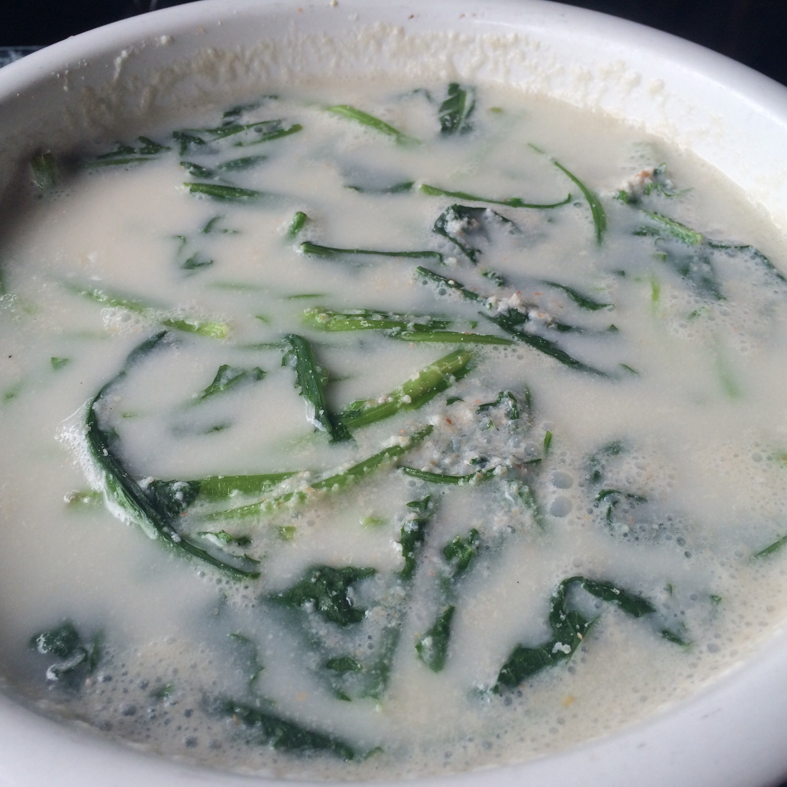 罗勒风味西兰花毛豆汤