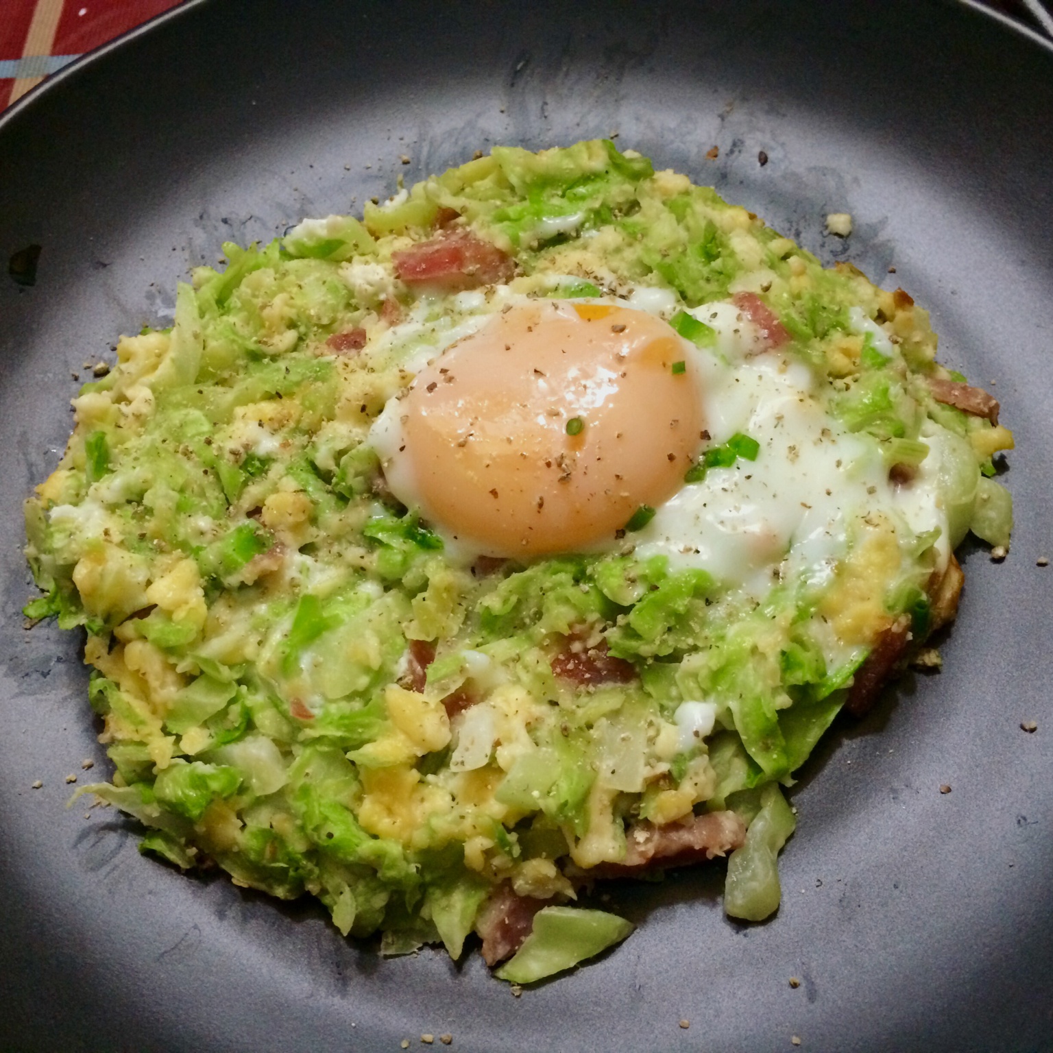 快手早餐料理-卷心菜烘蛋